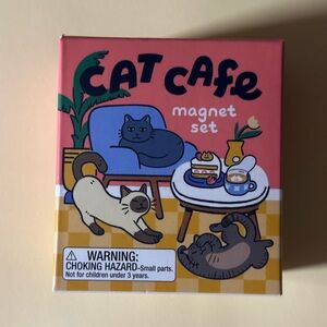 Cat Cafe Magnet Set - Multicolor